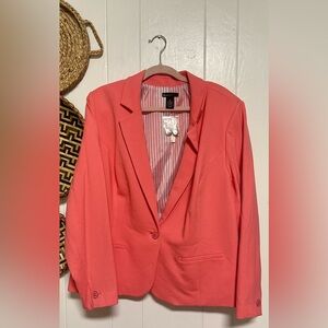 LANE BRYANT Coral/pink Blazer Size 28